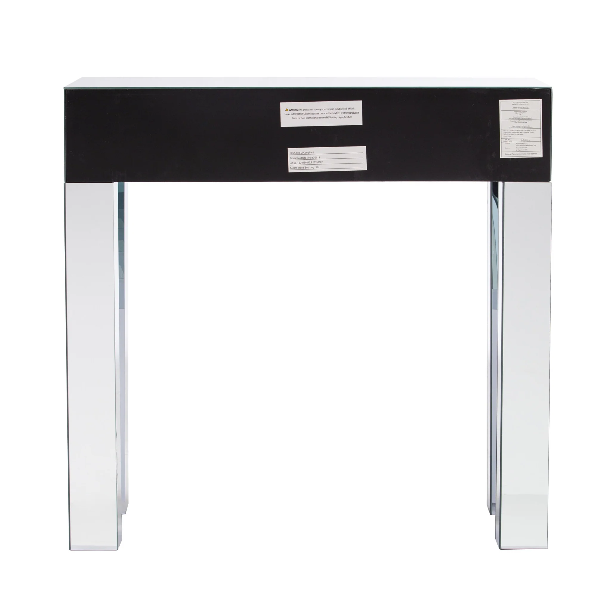 31" Silver Mirrored Glass Console Table With Storage By Homeroots - Image 5