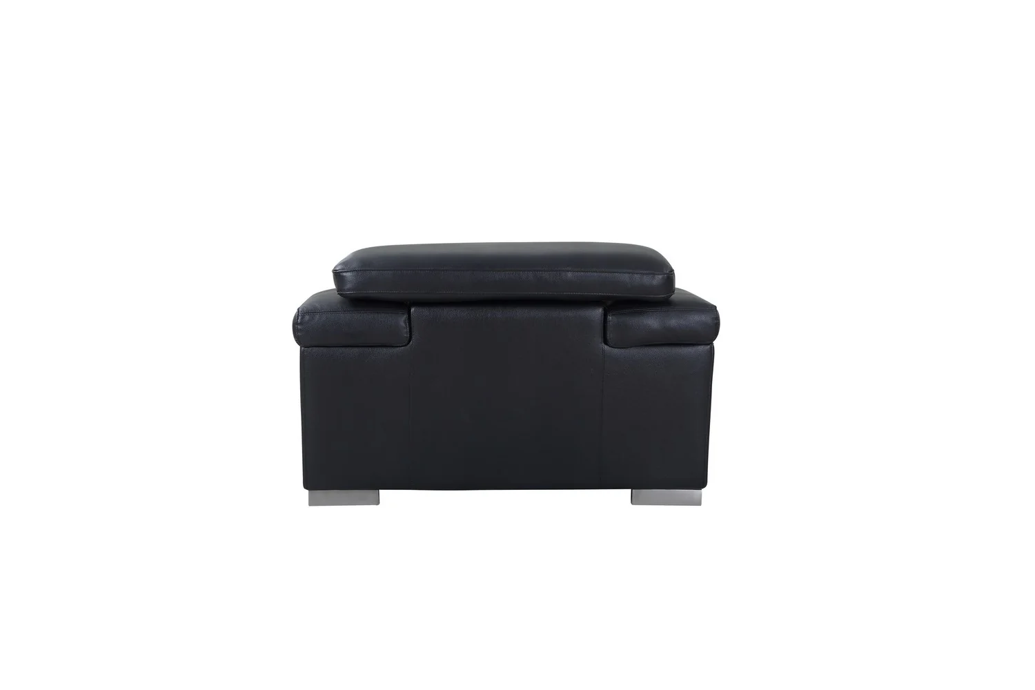 31" to 39" Black Modern Leather Chair By Homeroots - Image 5