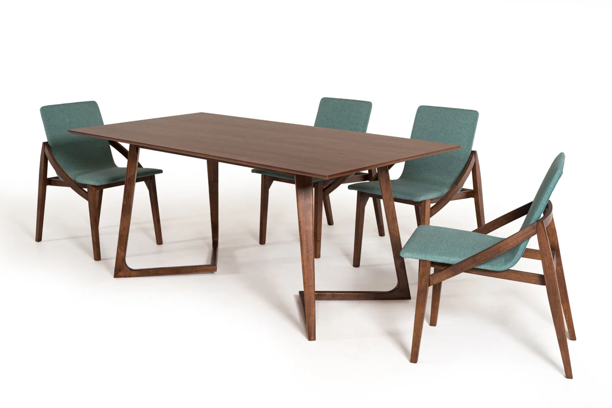 31' Walnut Wood And Veneer Dining Table By Homeroots - Image 2