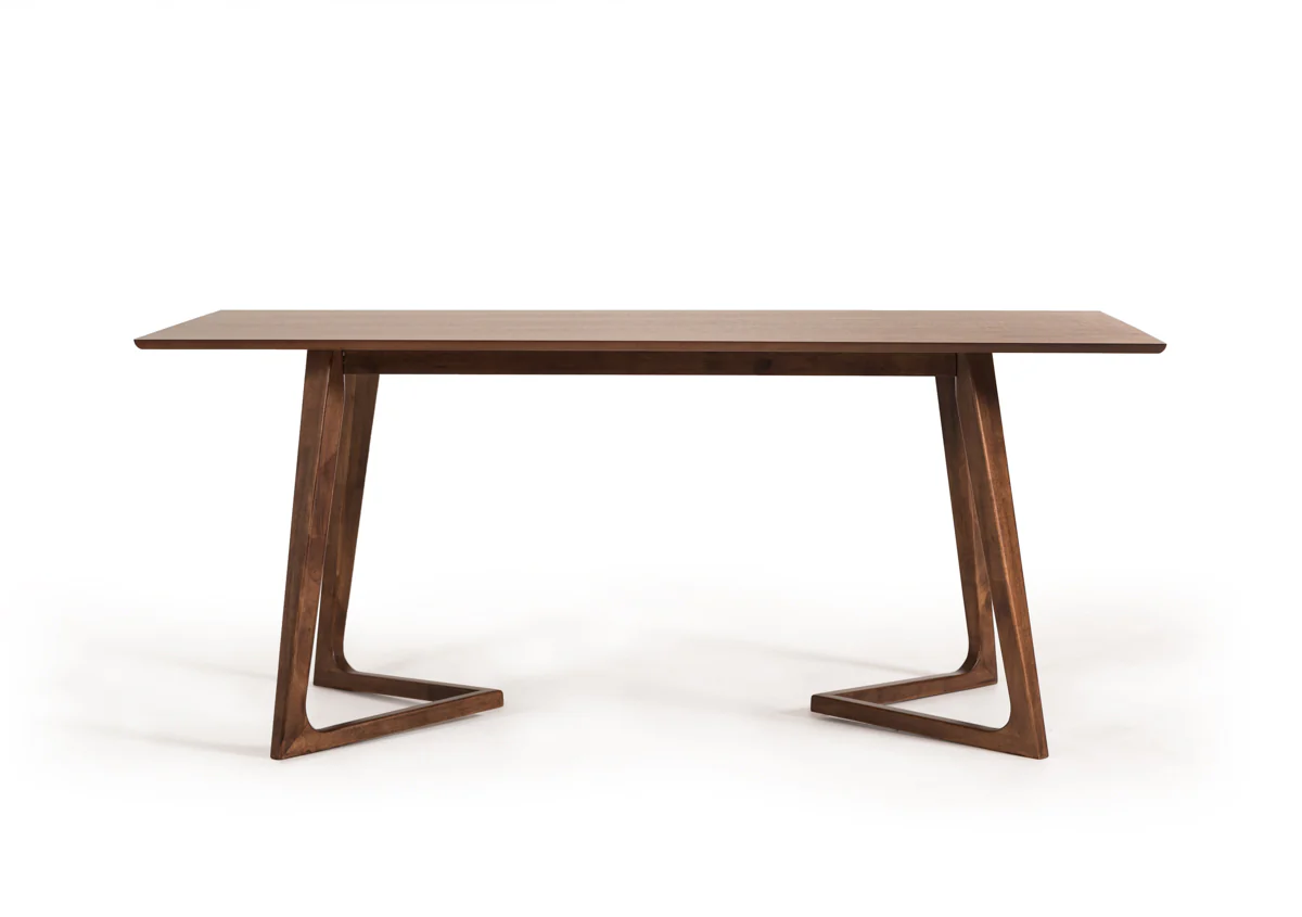 31' Walnut Wood And Veneer Dining Table By Homeroots - Image 3
