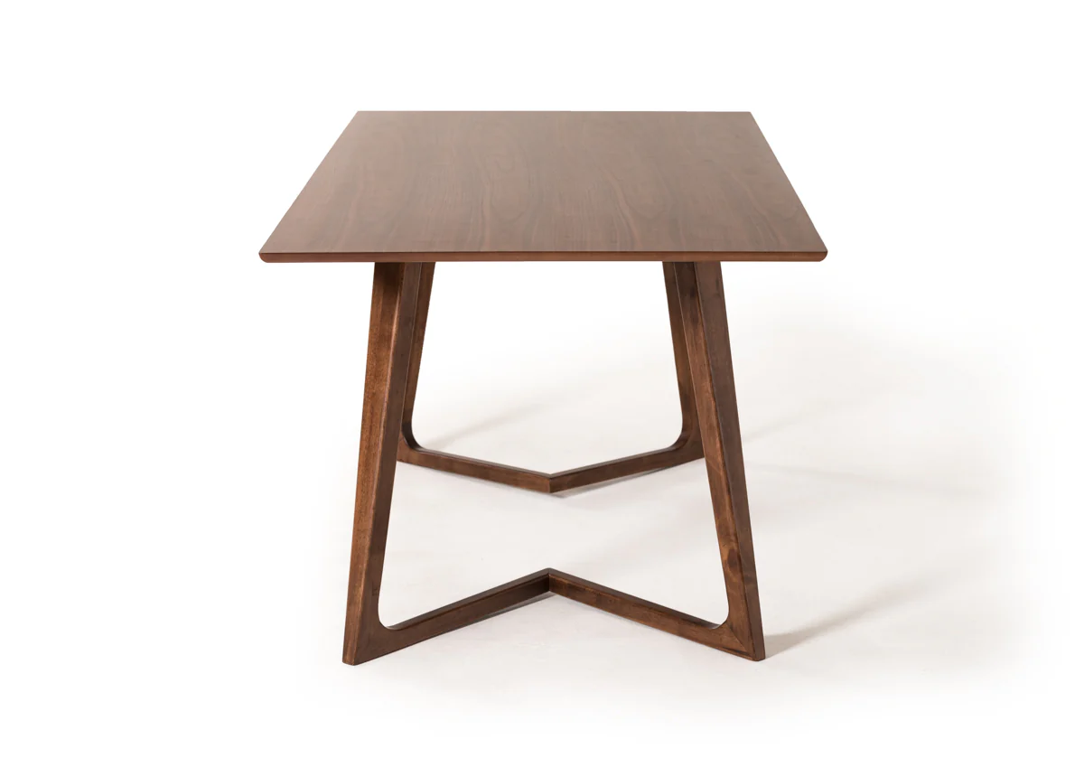31' Walnut Wood And Veneer Dining Table By Homeroots - Image 4