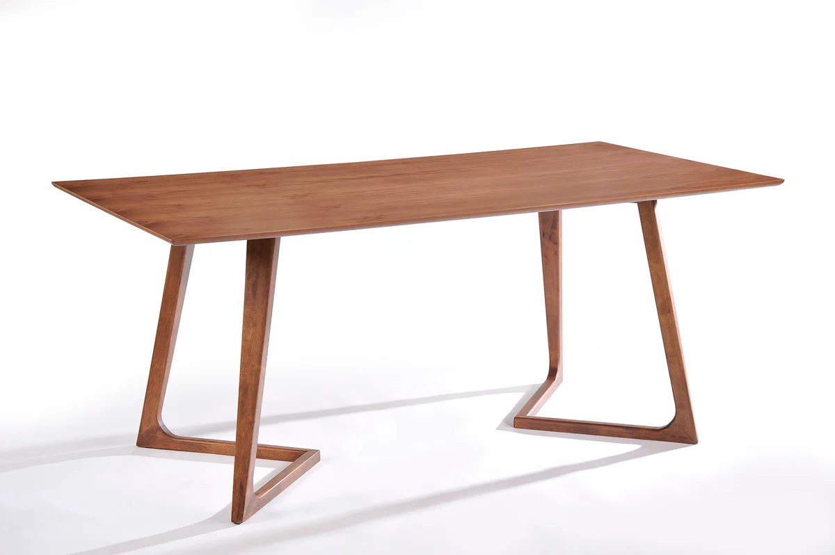 31' Walnut Wood And Veneer Dining Table By Homeroots - Image 5