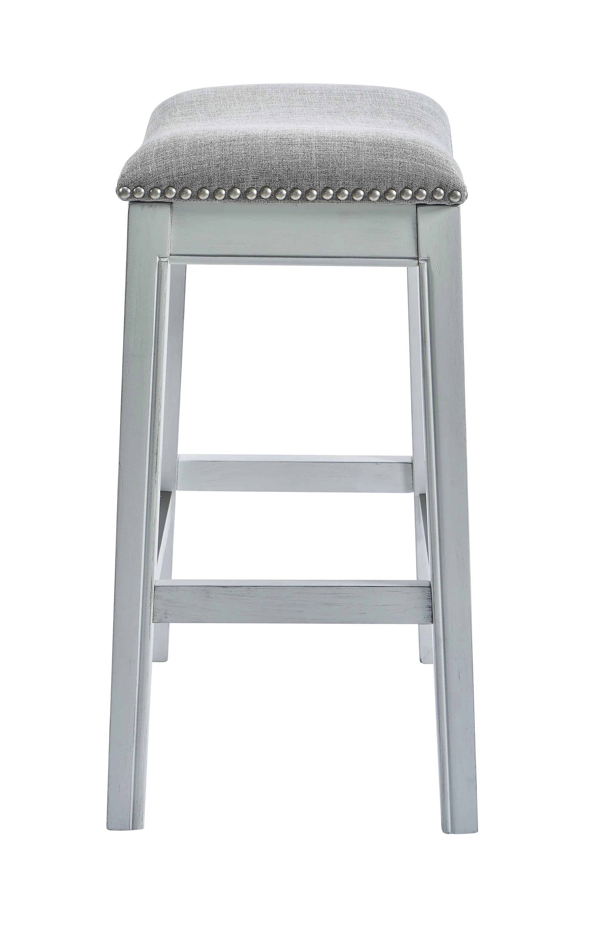 31" White Finished Solid Wood Bar Stool By Homeroots - Image 3