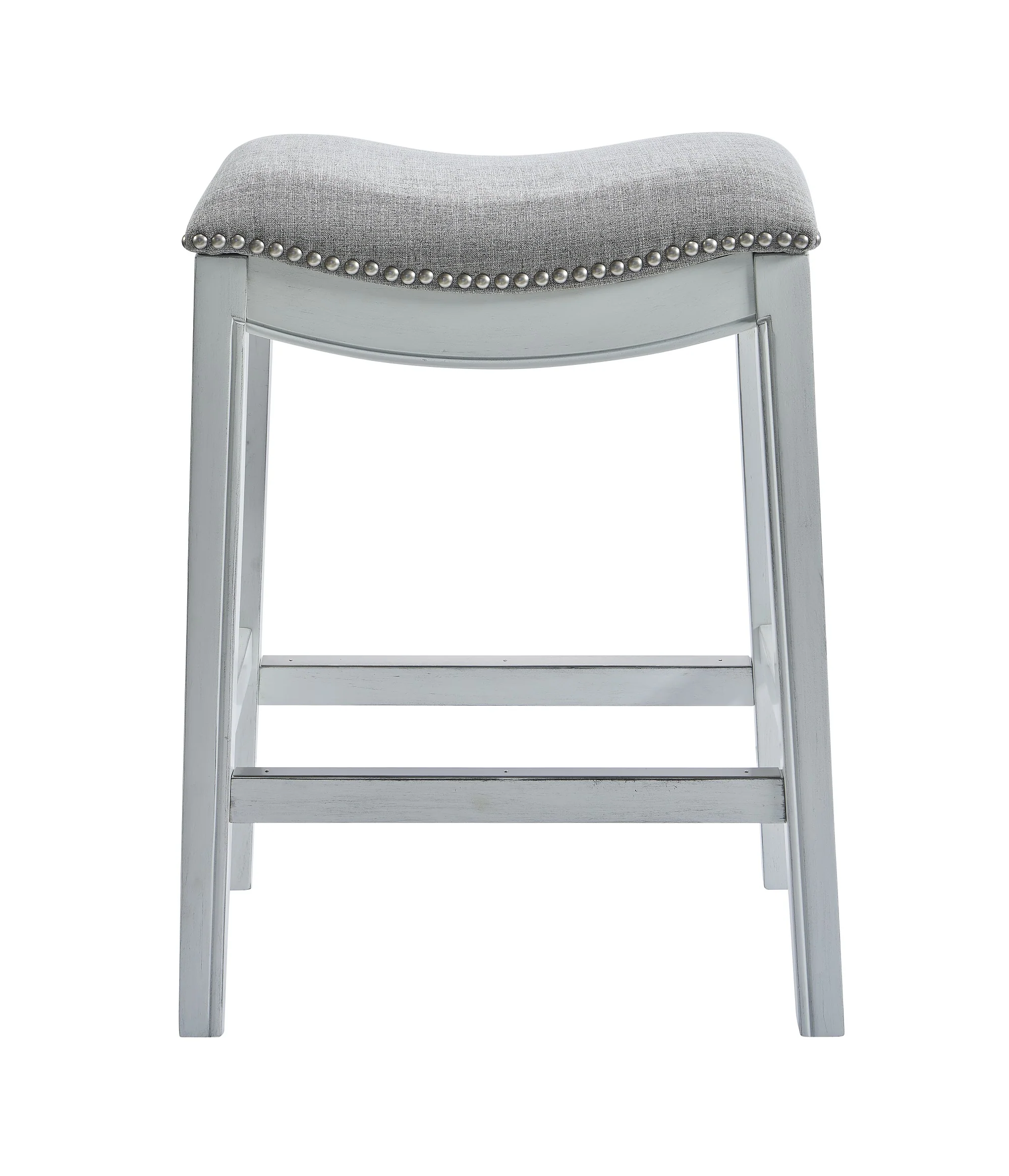 31" White Finished Solid Wood Bar Stool By Homeroots - Image 4