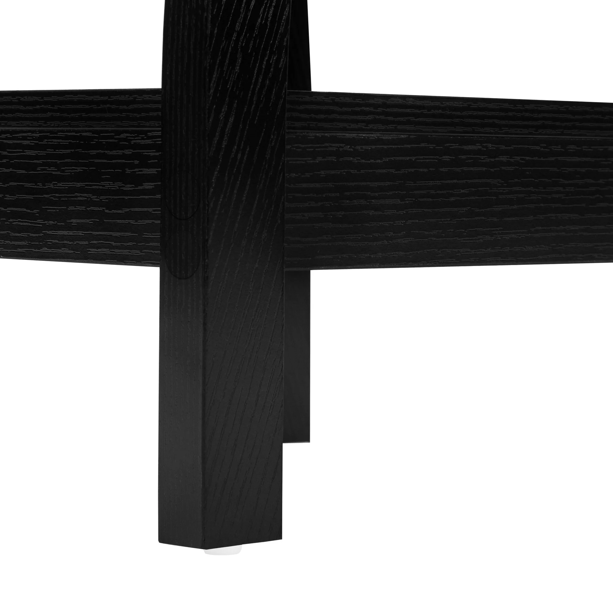 32" Black End Table With Two Shelves By Homeroots - Image 5