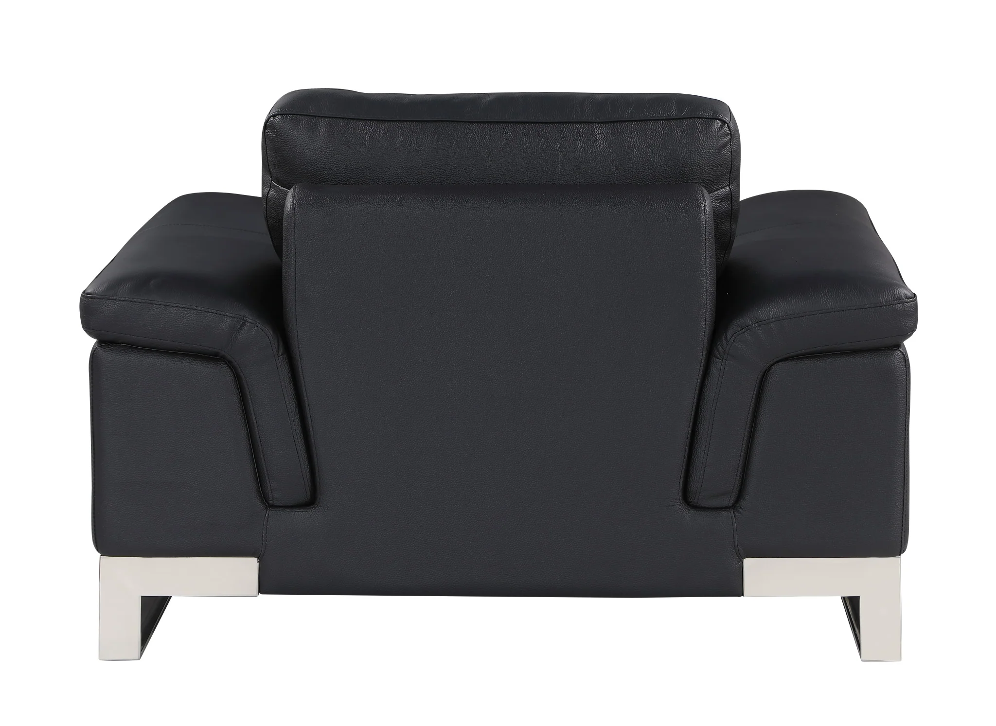 32" Black Lovely Leather Chair By Homeroots - Image 3