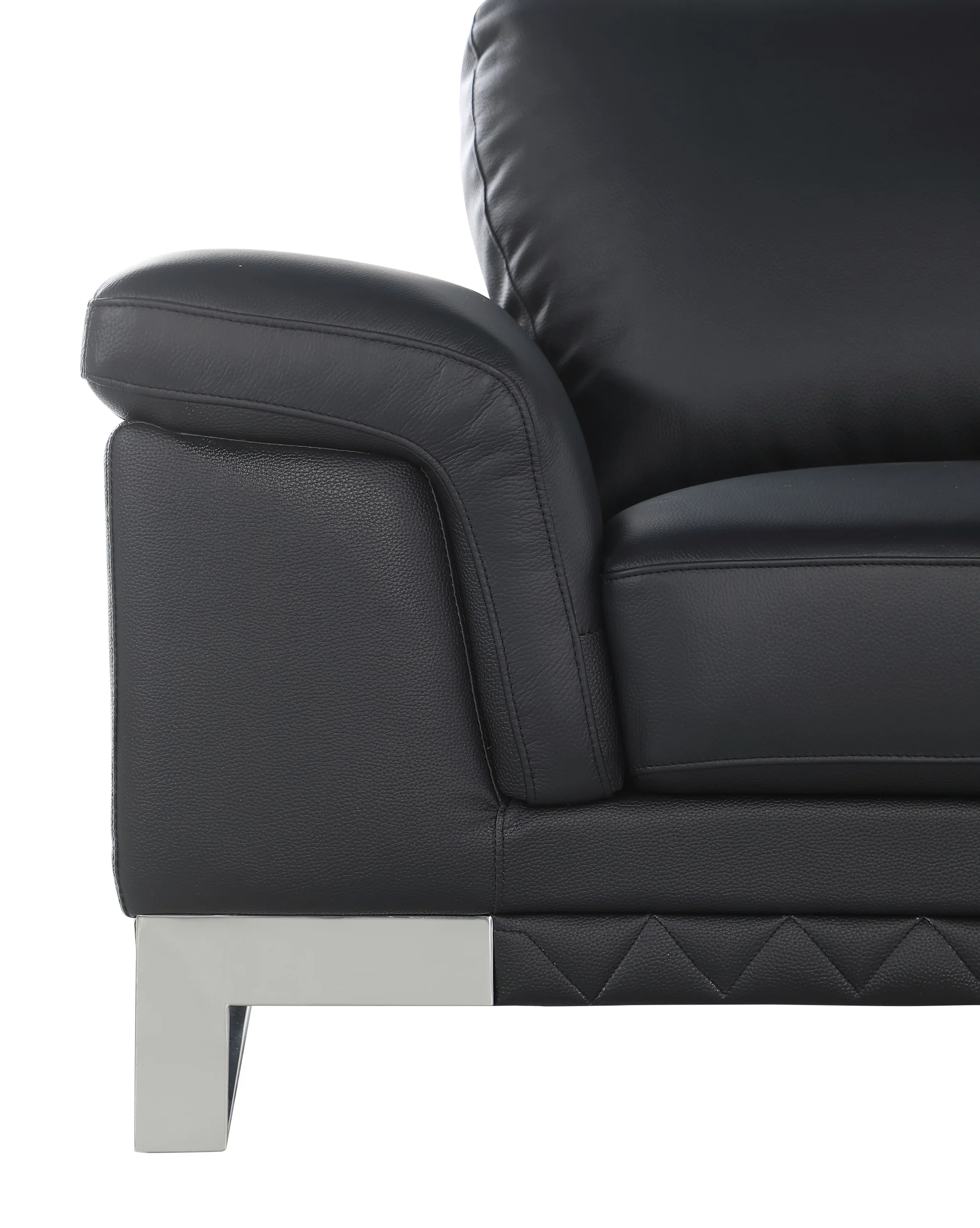 32" Black Lovely Leather Chair By Homeroots - Image 7