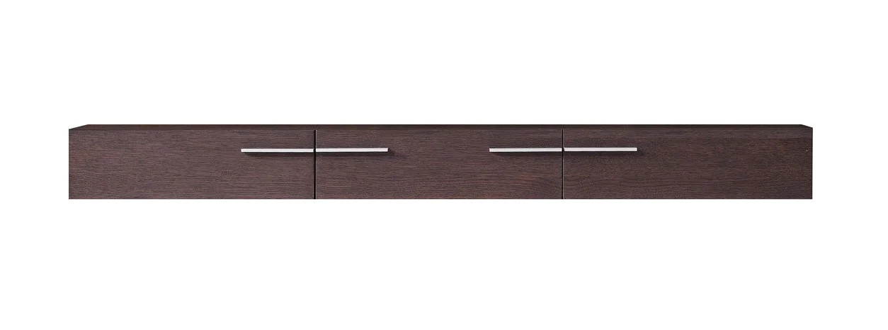 32' Brown Veneer And Glass Buffet By Homeroots - Image 4
