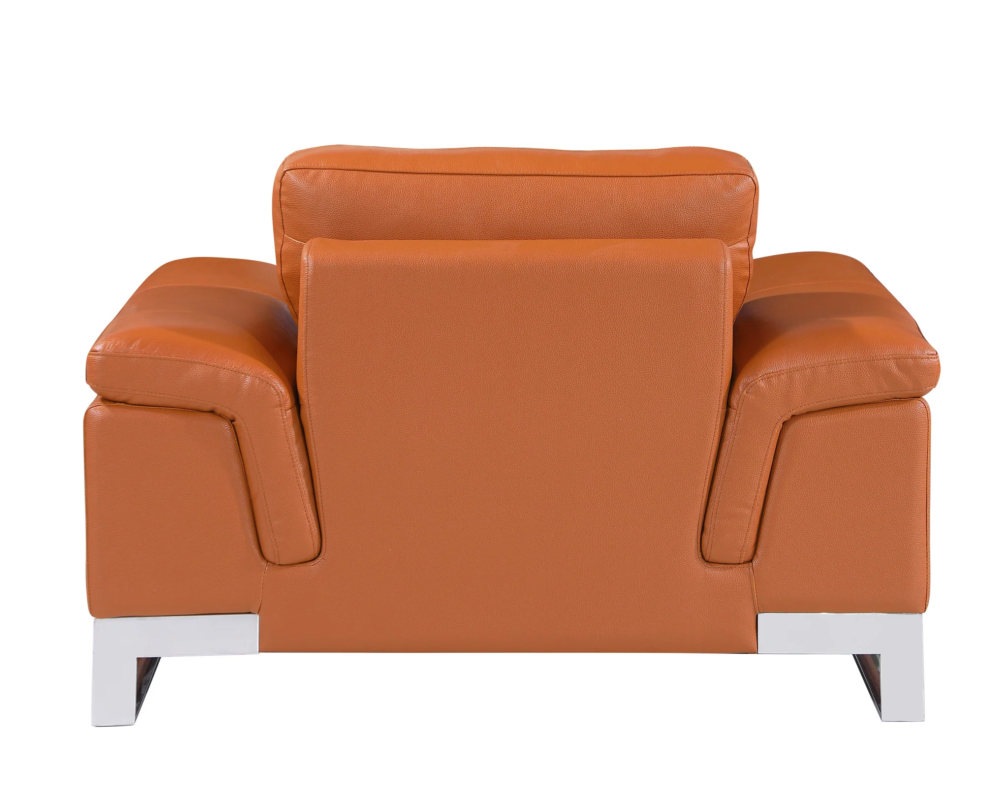 32" Camel Lovely Leather Chair By Homeroots - Image 4