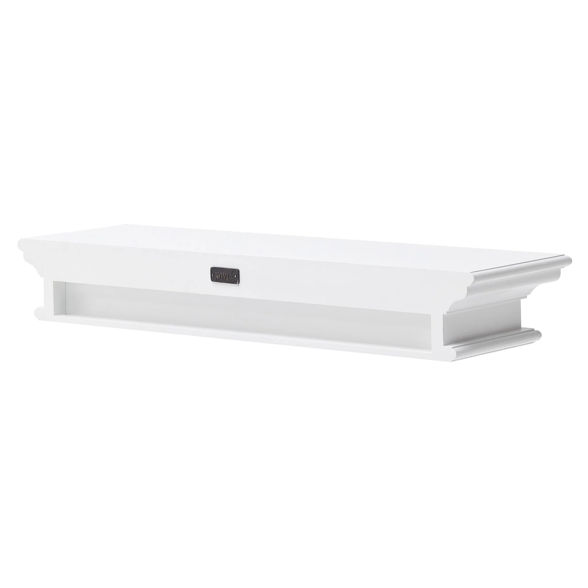32" Classic White Floating Wall Shelf By Homeroots - Image 3
