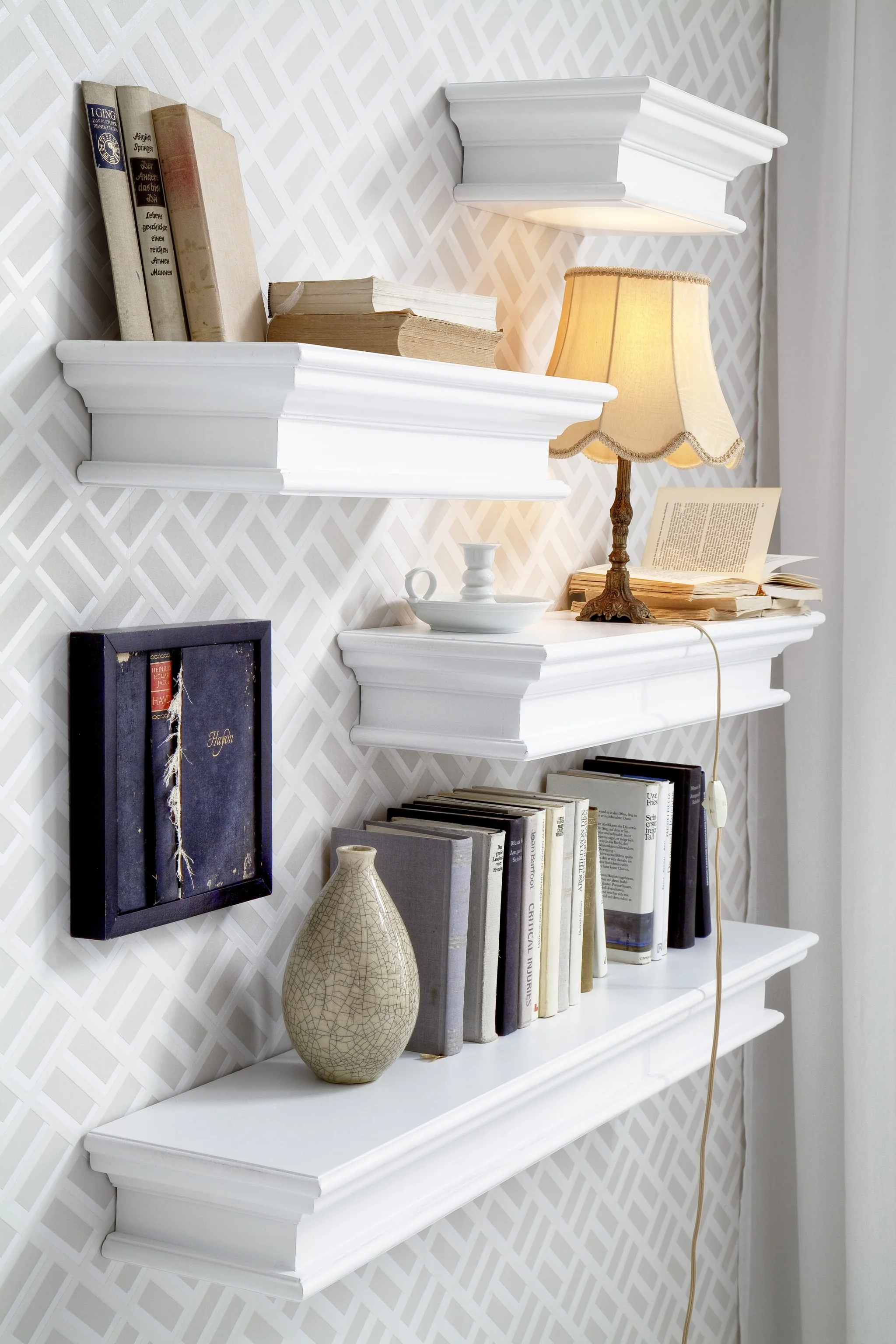 32" Classic White Floating Wall Shelf By Homeroots - Image 7