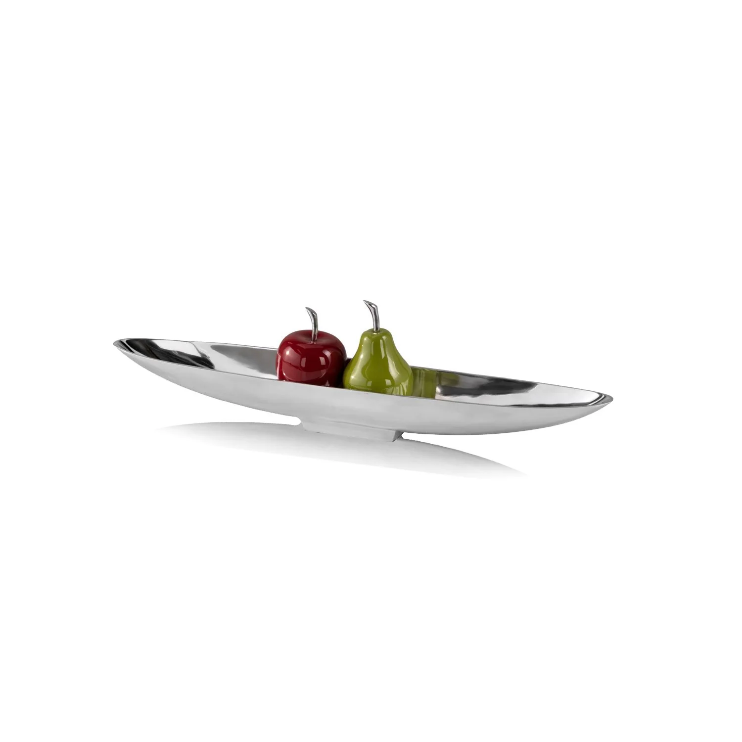 32' Contempo Shiny Silver Long Boat Tray By Homeroots - Image 2