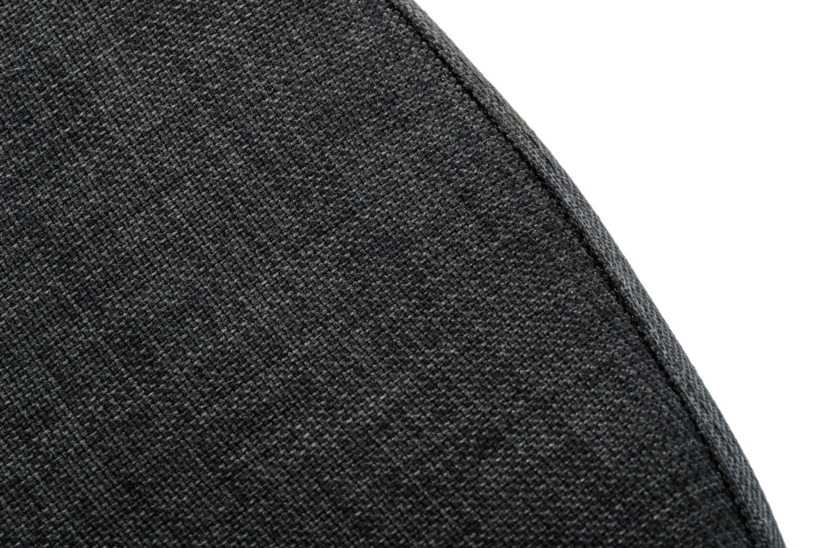 32' Dark Grey Fabric and Metal Bench By Homeroots - Image 2