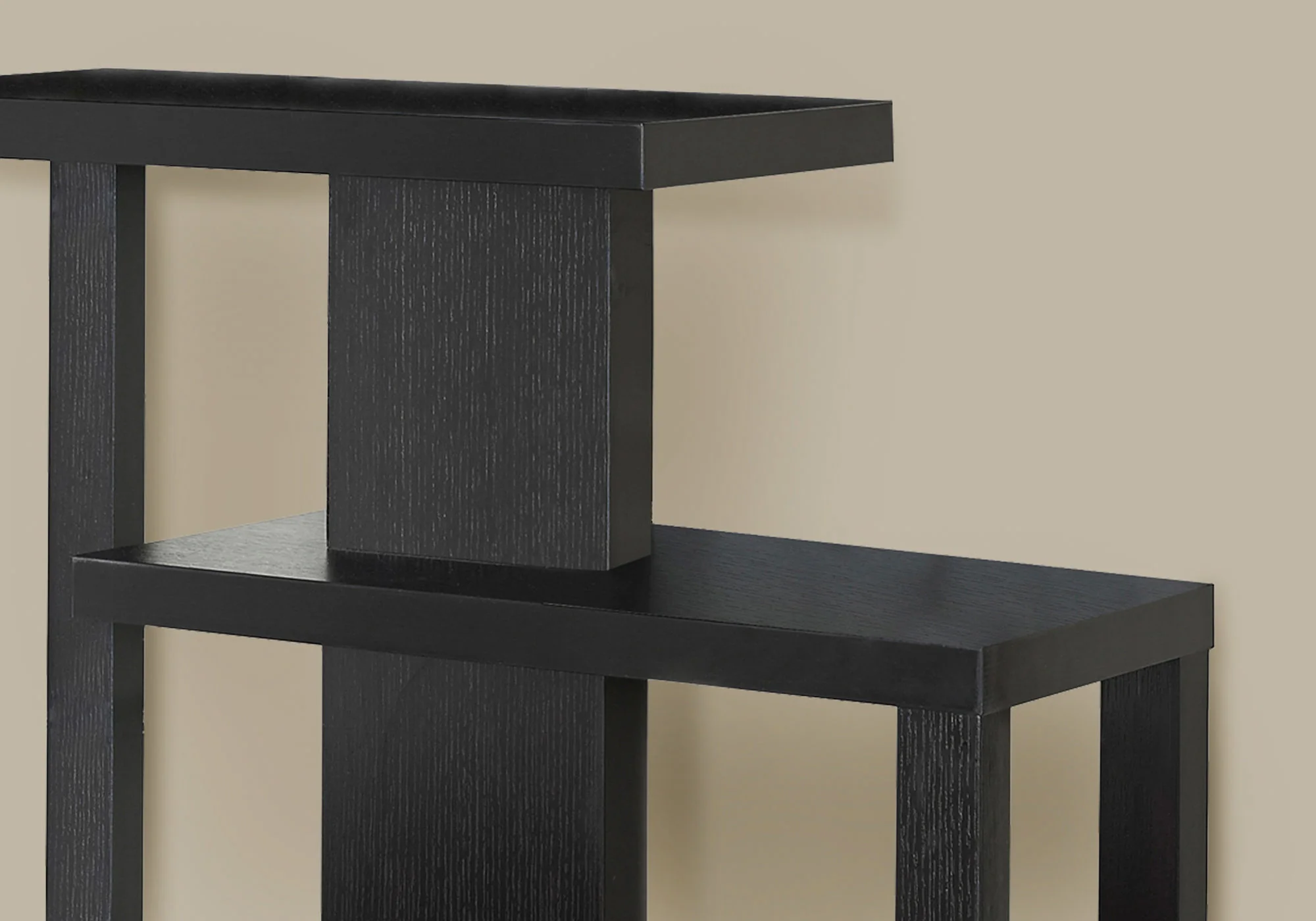 32" Espresso Free form Floor Shelf Console Table With Storage By Homeroots - Image 3