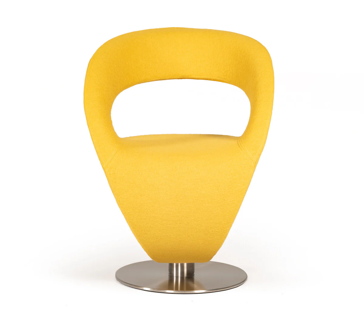 32' Gold Fabric Polyester and Wool Lounge Chair By Homeroots - Image 4