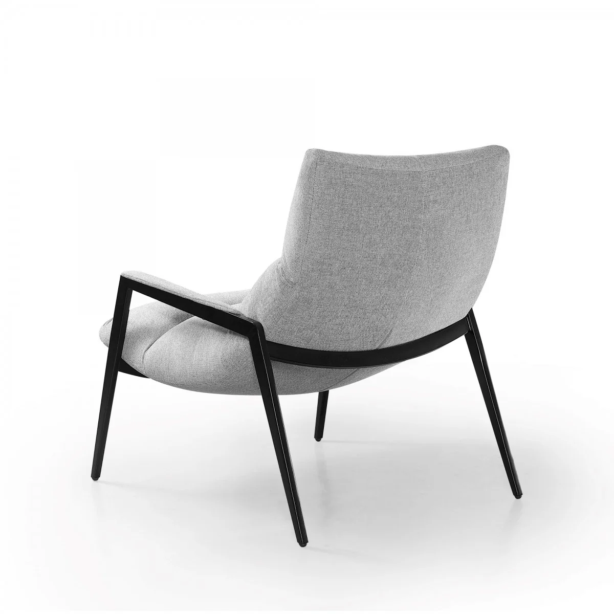 32" Grey 100% Polyester And Black Solid Color Arm Chair By Homeroots - Image 2