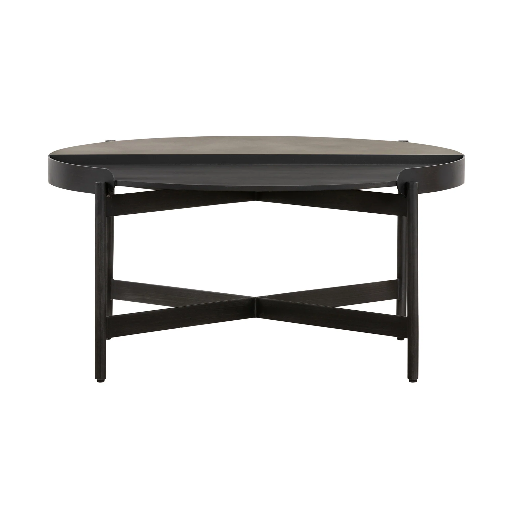 32" Grey Concrete Round Coffee Table By Homeroots - Image 2