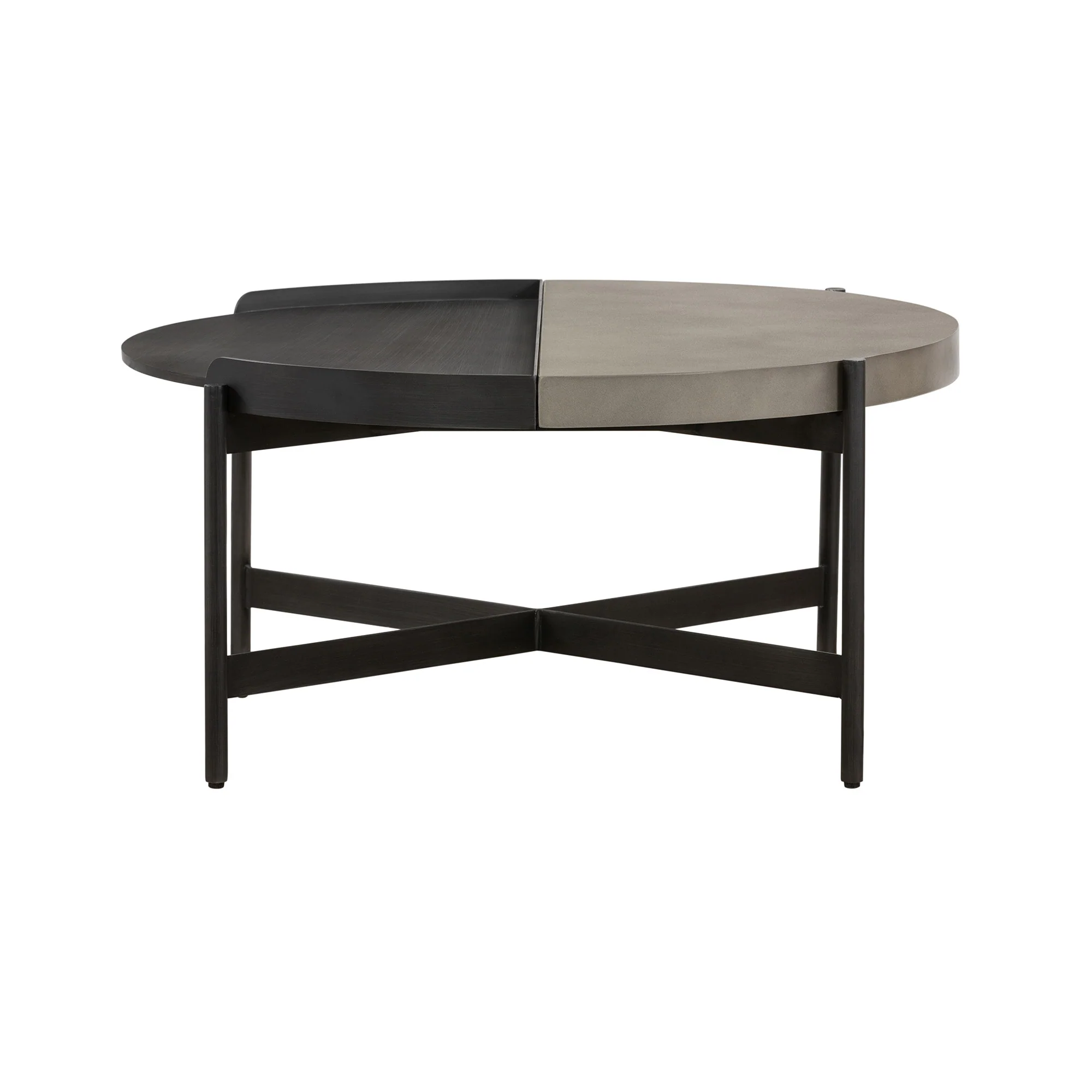 32" Grey Concrete Round Coffee Table By Homeroots - Image 3