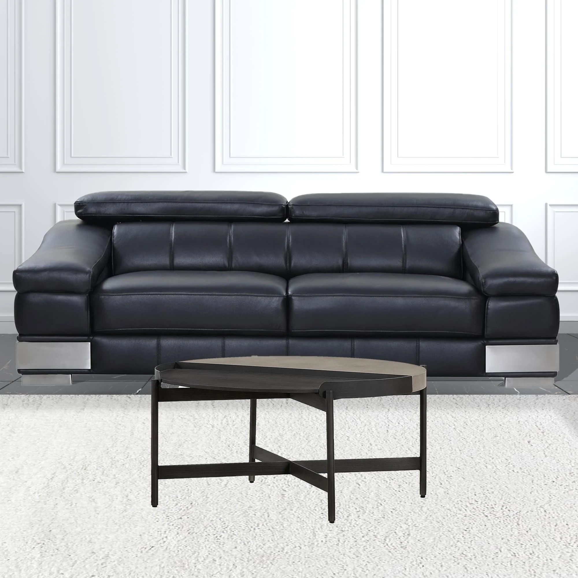 32" Grey Concrete Round Coffee Table By Homeroots - Image 5