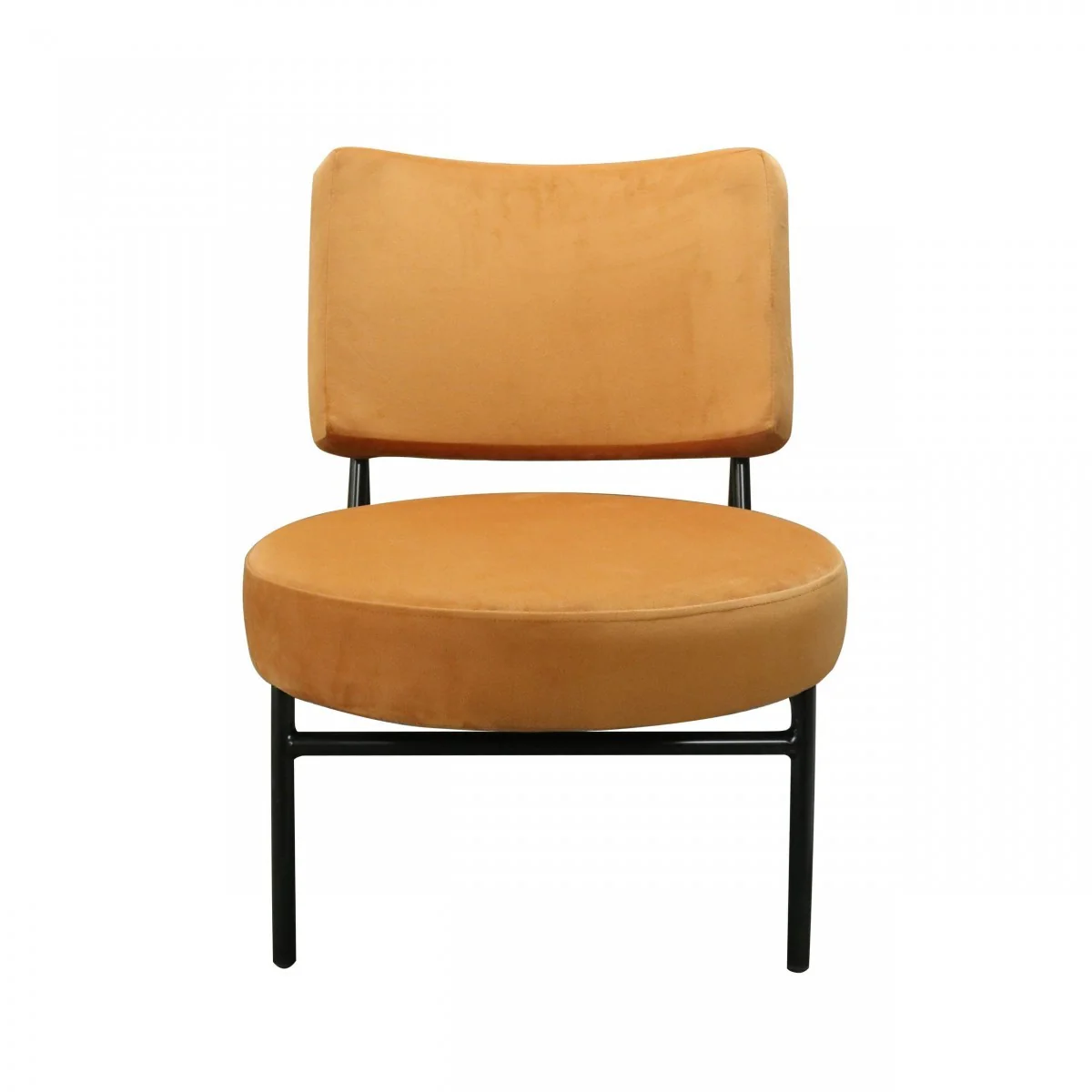 32" Orange Contemporary Rectangle and Circle Accent Chair By Homeroots - Image 3