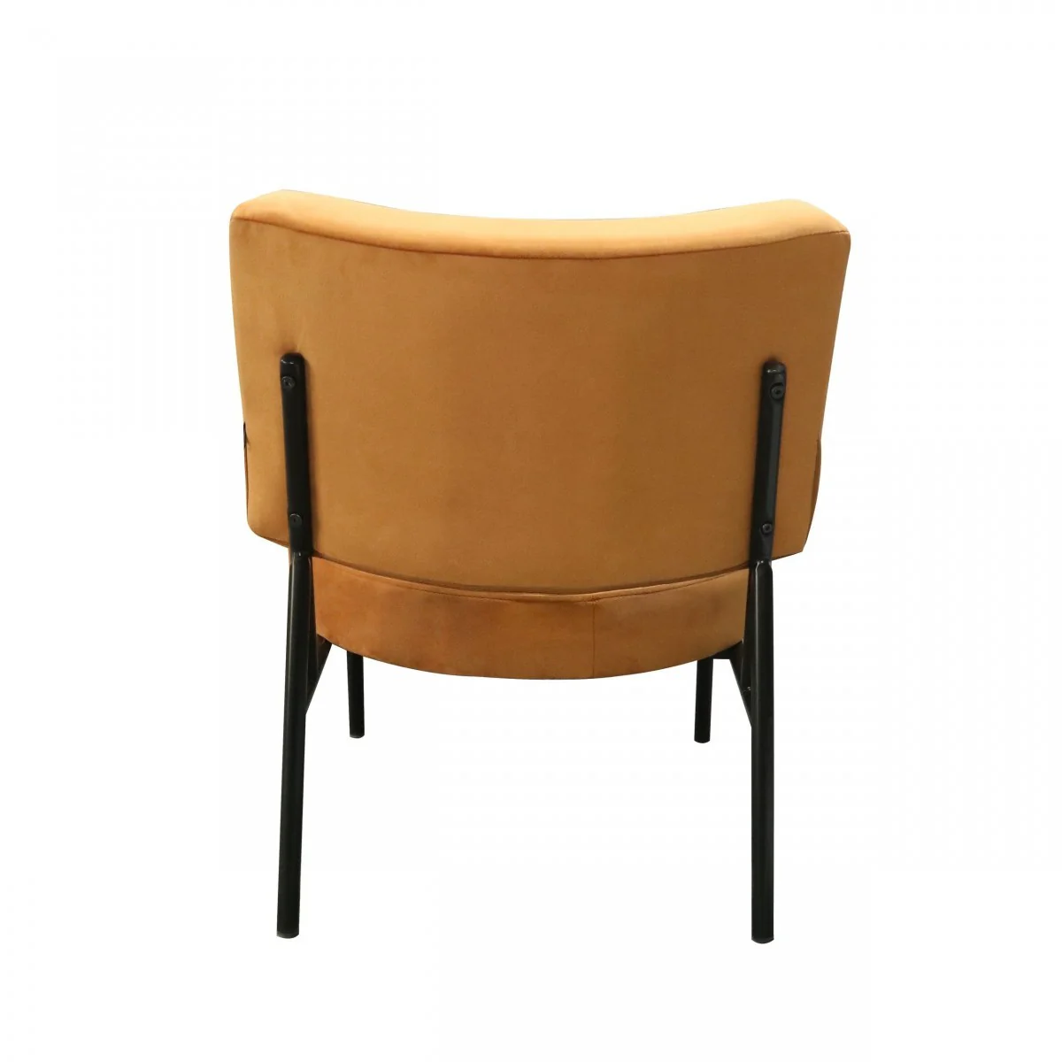 32" Orange Contemporary Rectangle and Circle Accent Chair By Homeroots - Image 5