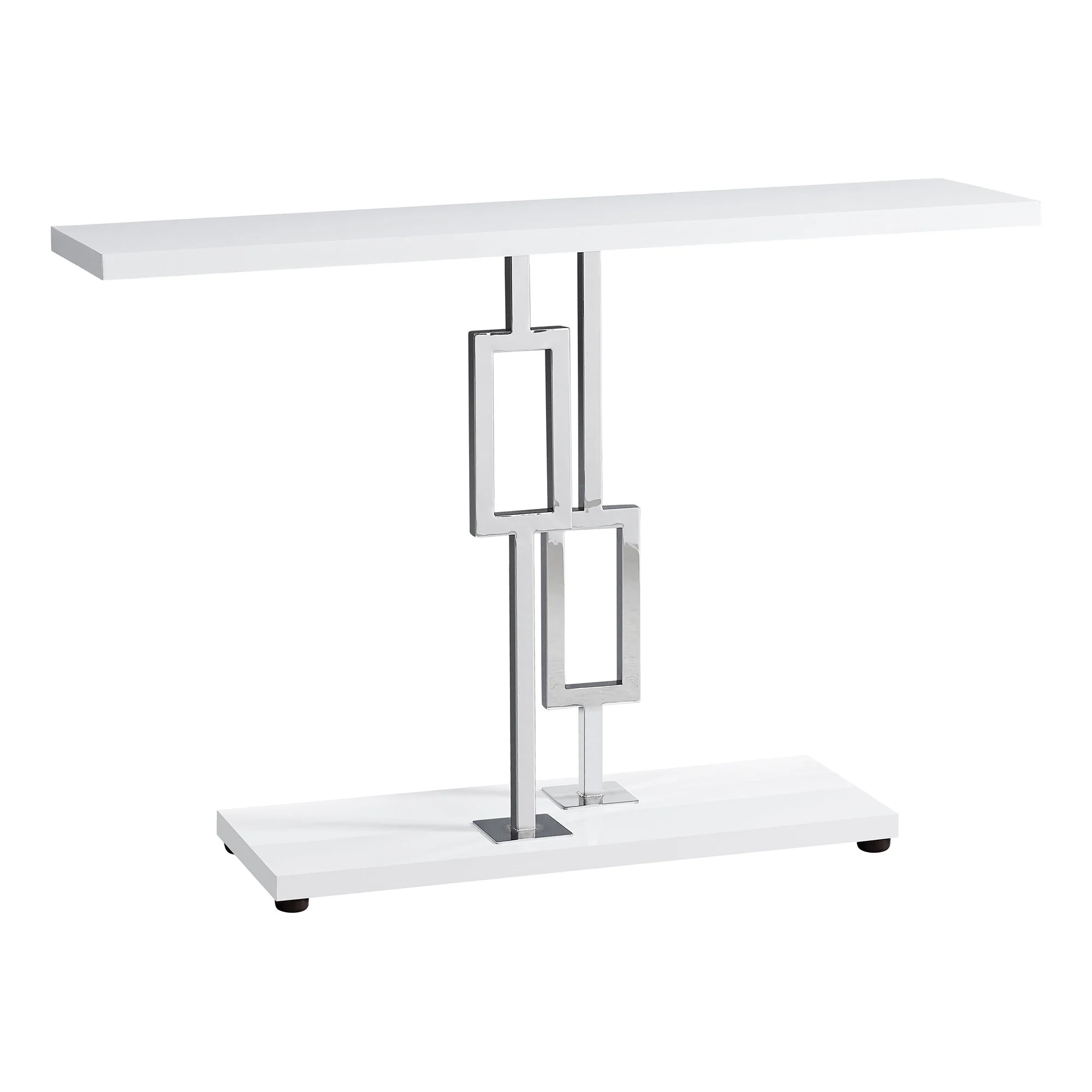 32" Particle Board and Chrome Metal Accent Table By Homeroots - Image 2
