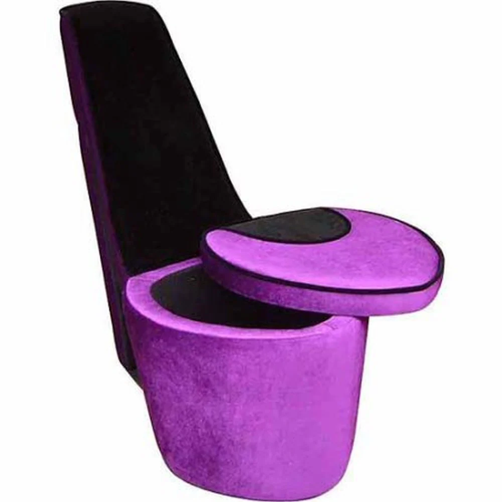 32" Purple Faux Suede Side Chair By Homeroots - Image 3