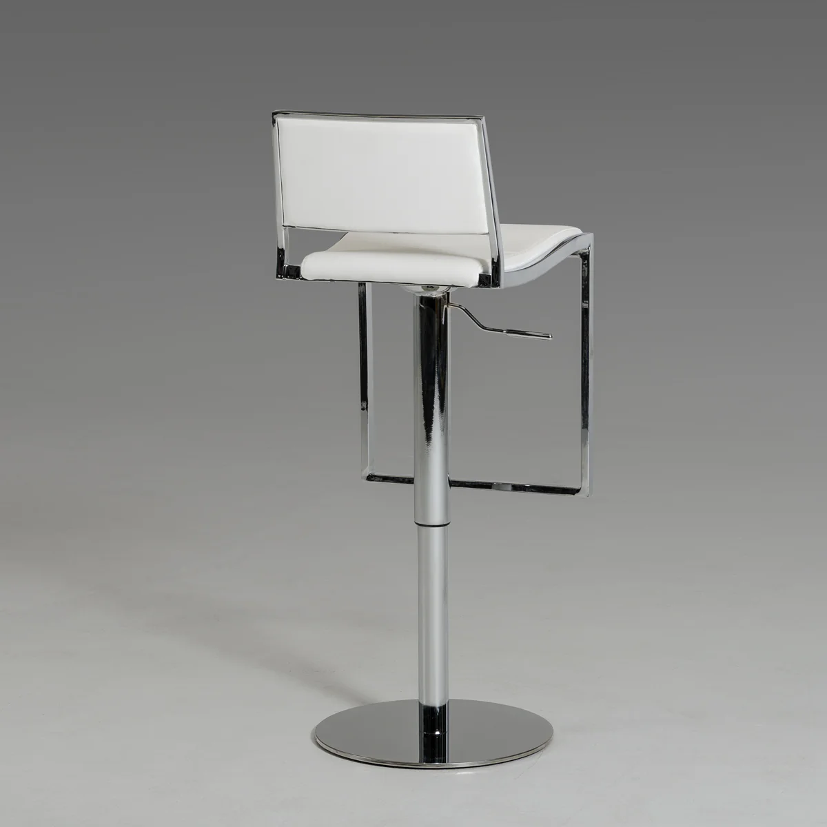 32' White Eco Leather And Steel By Homeroots - Image 2
