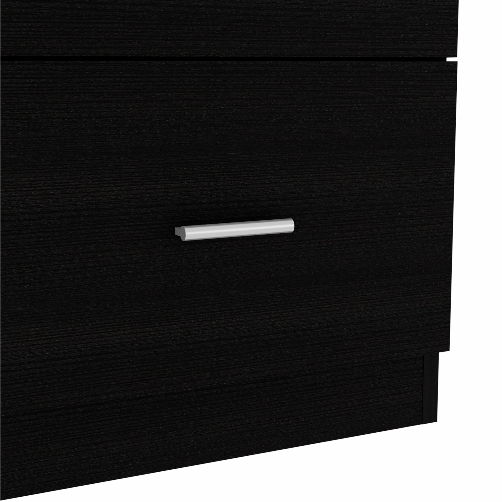 33" Black Three Drawer Dresser By Homeroots - Image 7