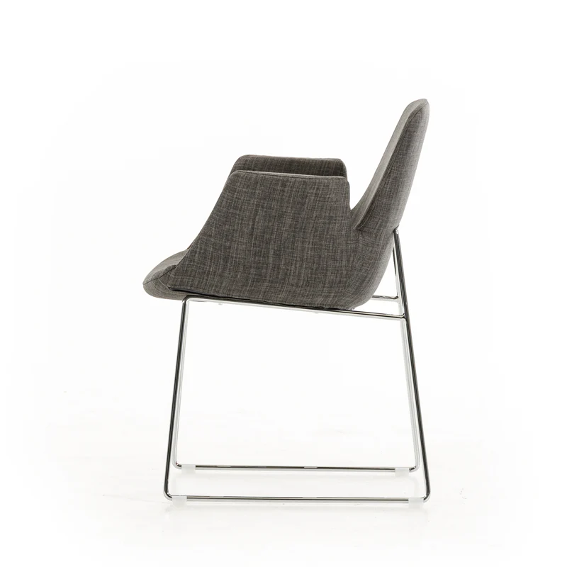 33' Blue Fabric Polyester And Metal Dining Chair By Homeroots - Image 8