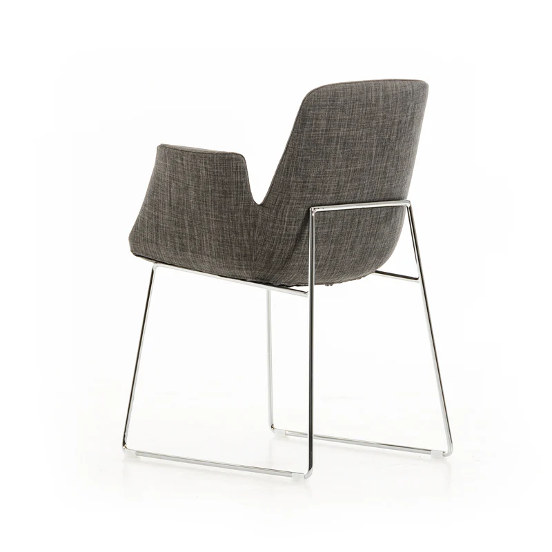 33' Blue Fabric Polyester And Metal Dining Chair By Homeroots - Image 9