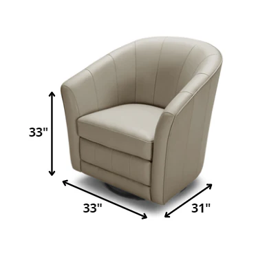 33' Grey Eco Leather Foam and Steel Accent Chair By Homeroots - Image 2