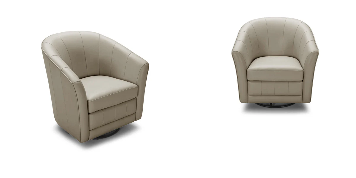 33' Grey Eco Leather Foam and Steel Accent Chair By Homeroots - Image 3