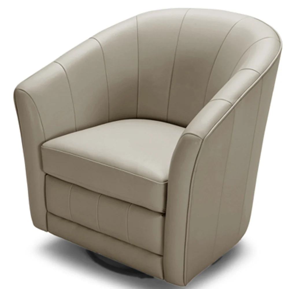 33' Grey Eco Leather Foam and Steel Accent Chair By Homeroots - Image 4