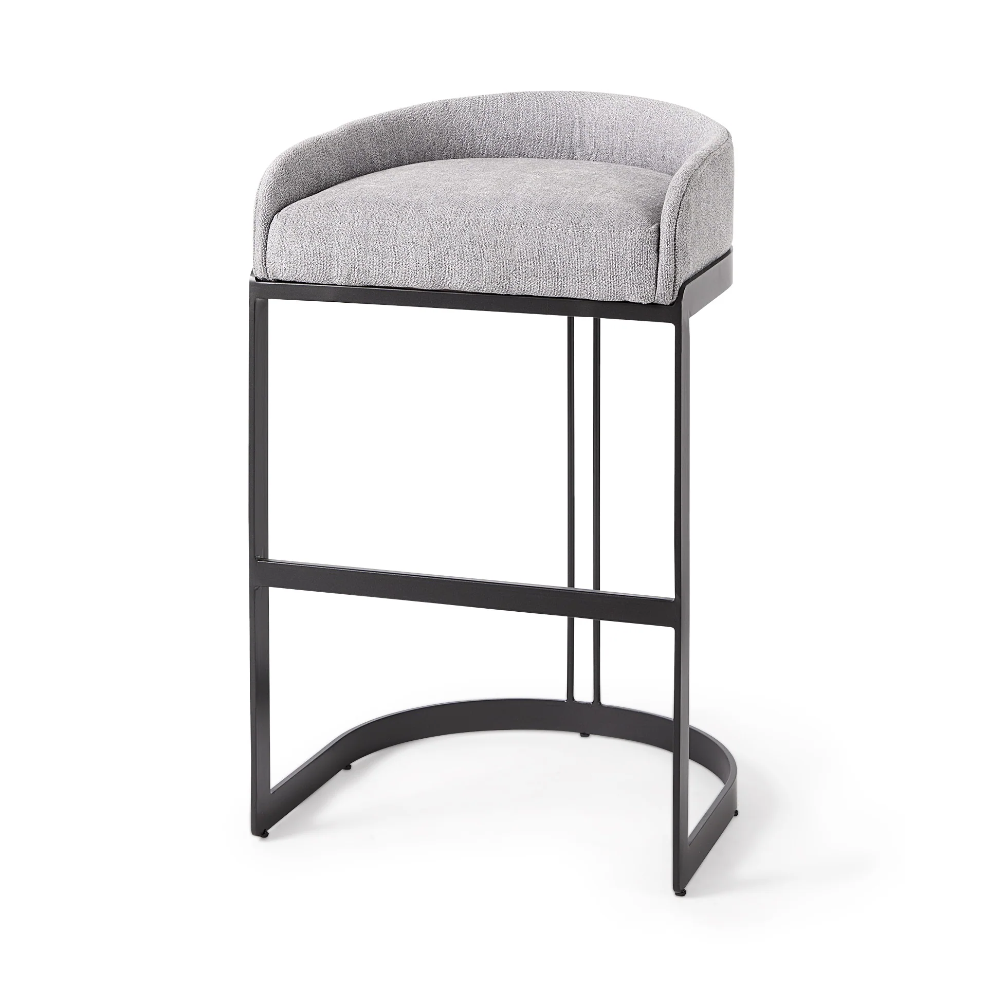 33" Off White And Gold Low Back Bar Stool By Homeroots - Image 10