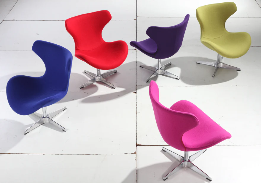 33' Purple Fabric Polyester and Wool Lounge Chair By Homeroots - Image 2