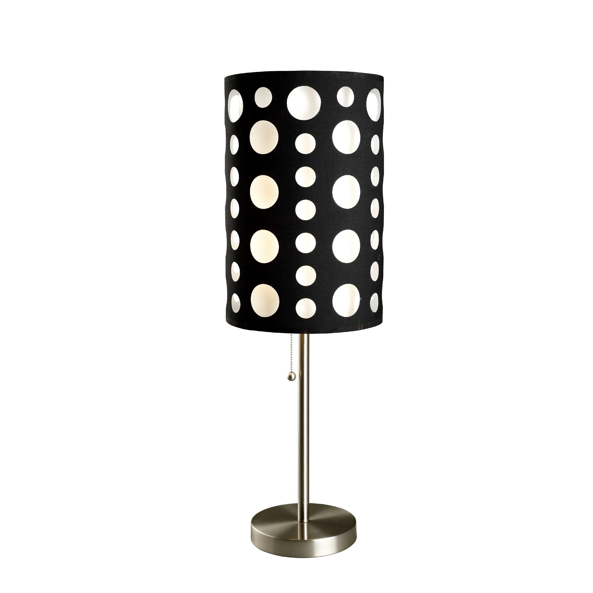 33" Silver Metal Mod Table Lamp With Black And Green Drum Shade By Homeroots - Image 14