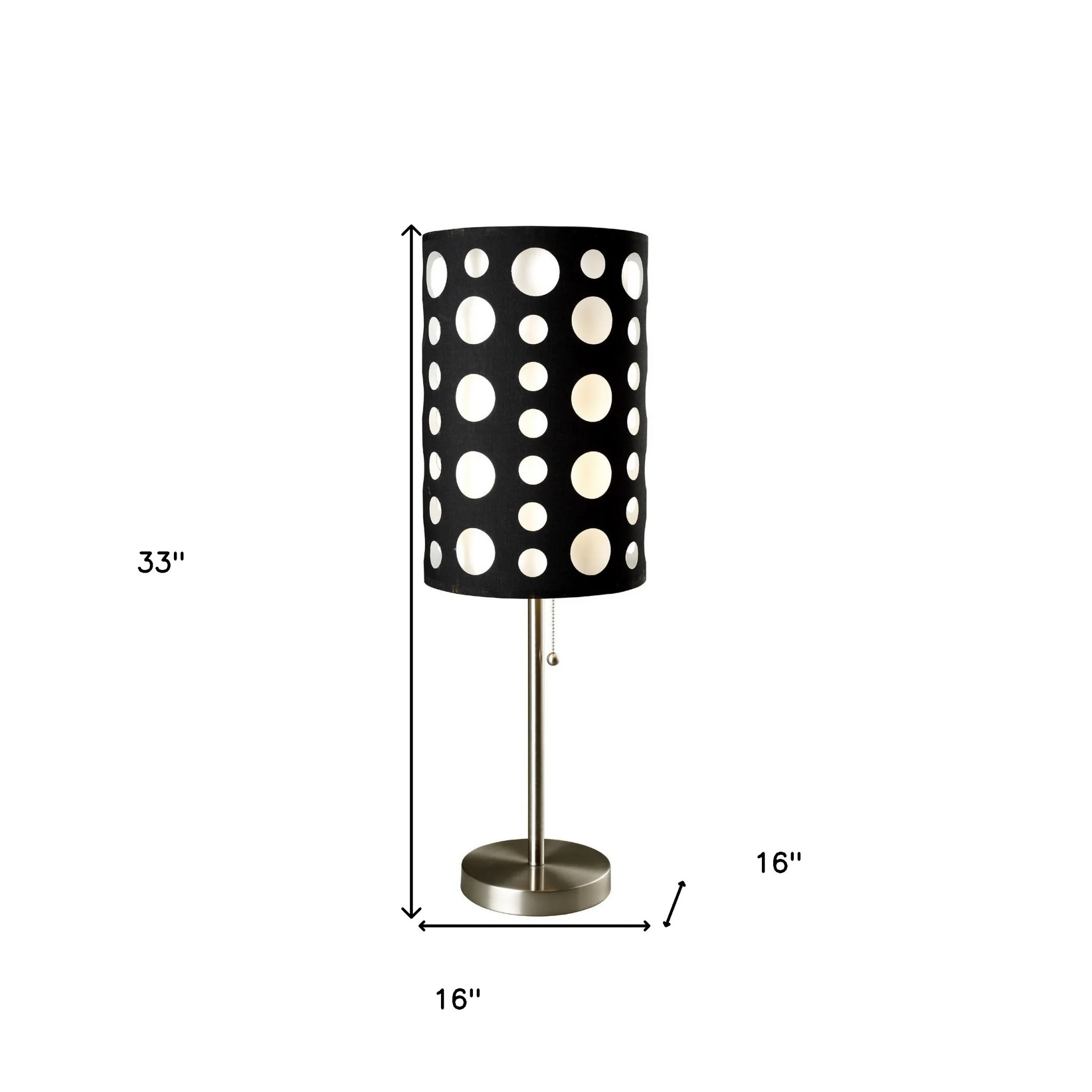 33" Silver Metal Mod Table Lamp With Black And Green Drum Shade By Homeroots - Image 18