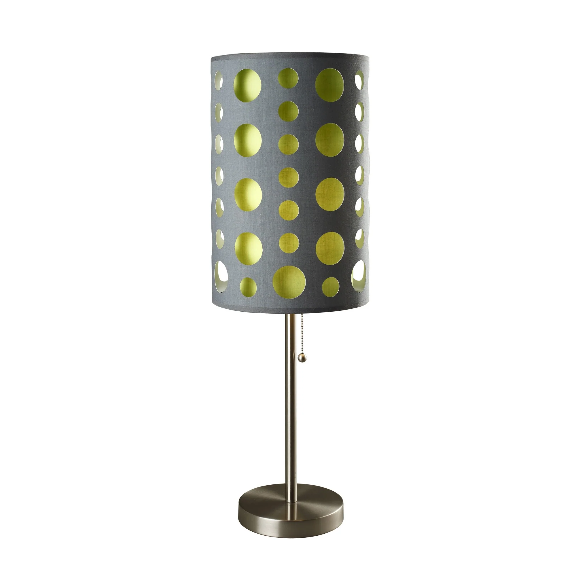 33" Silver Metal Mod Table Lamp With Black And Green Drum Shade By Homeroots - Image 19