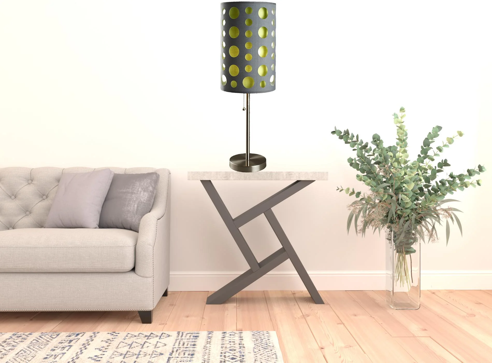 33" Silver Metal Mod Table Lamp With Black And Green Drum Shade By Homeroots - Image 23