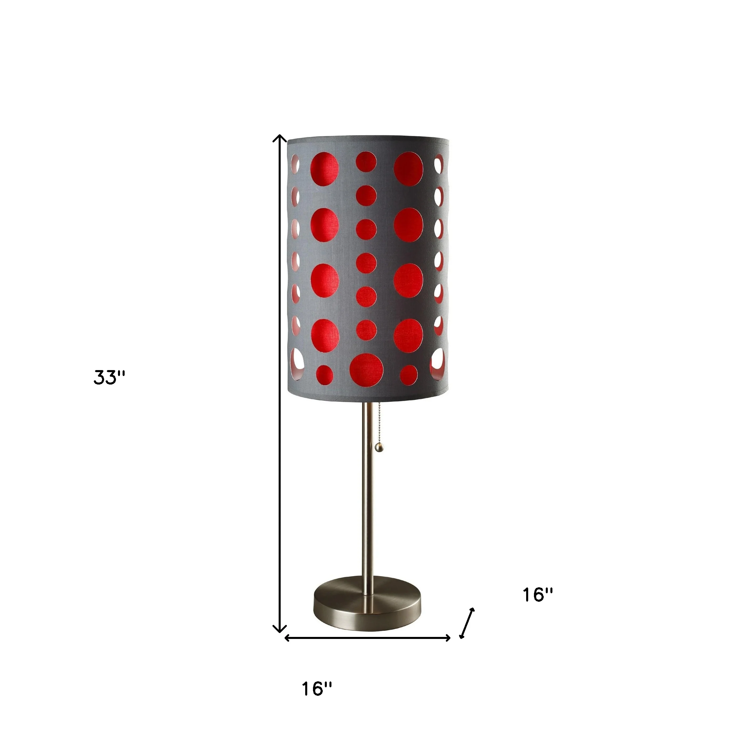 33" Silver Metal Mod Table Lamp With Black And Green Drum Shade By Homeroots - Image 30