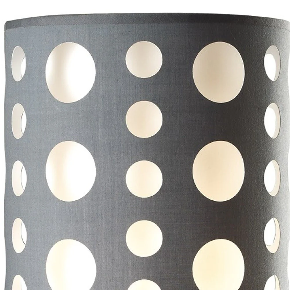 33" Silver Metal Mod Table Lamp With Black And Green Drum Shade By Homeroots - Image 33