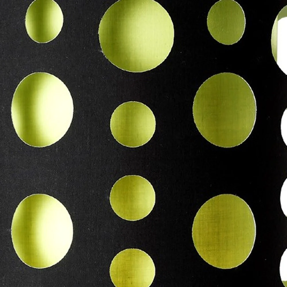 33" Silver Metal Mod Table Lamp With Black And Green Drum Shade By Homeroots - Image 5