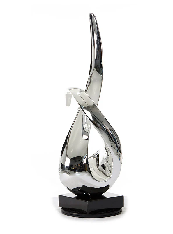 33" Silver Rotatory Sculpture By Homeroots - Image 2