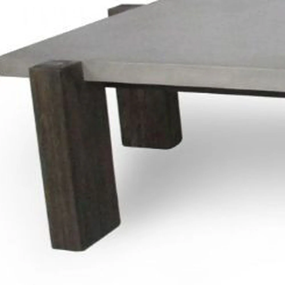 33" Walnut And Dark Grey Concrete Rectangular Coffee Table By Homeroots - Image 7