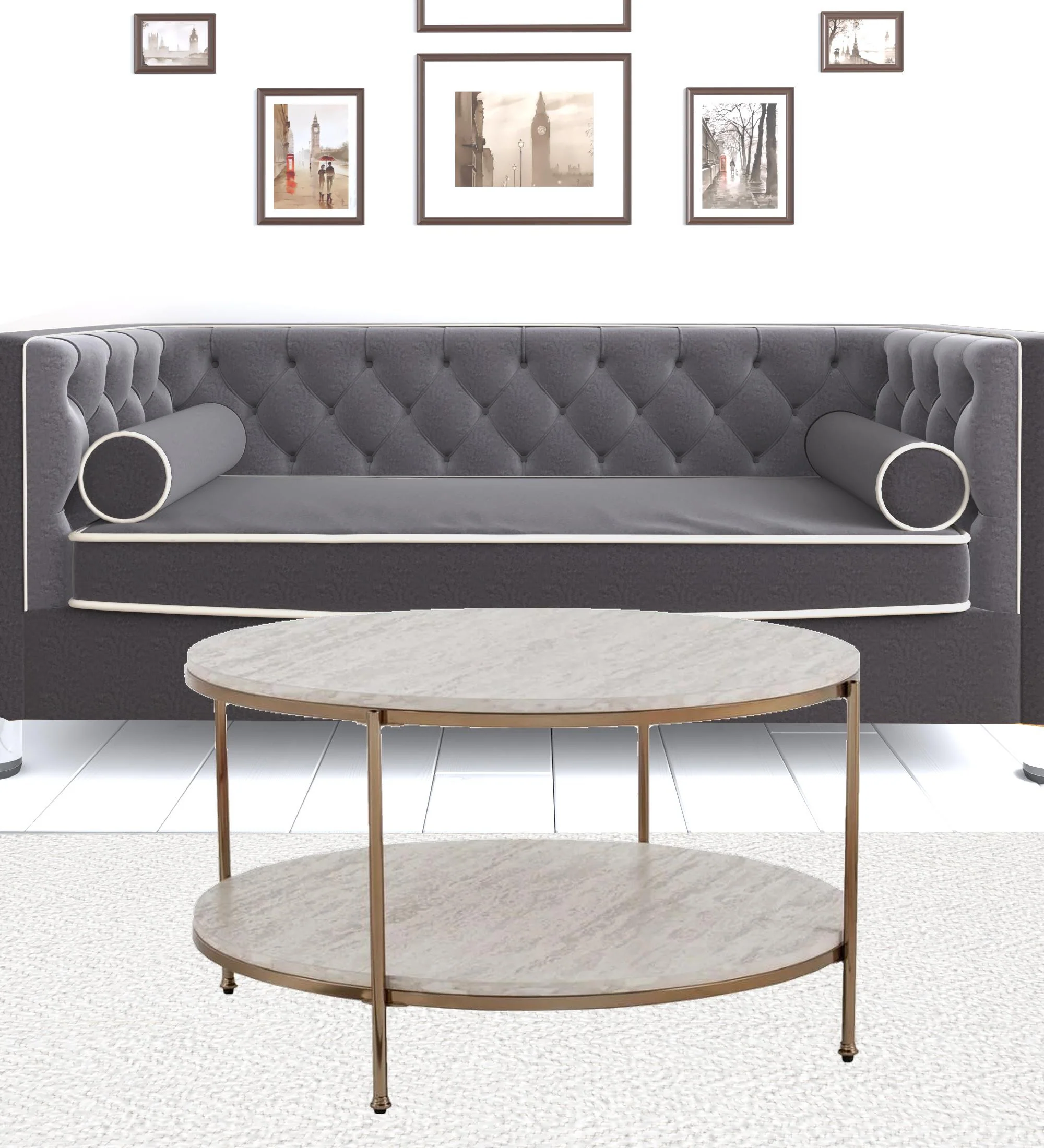 33" White Solid Manufactured Wood And Metal Square Coffee Table By Homeroots - Image 5