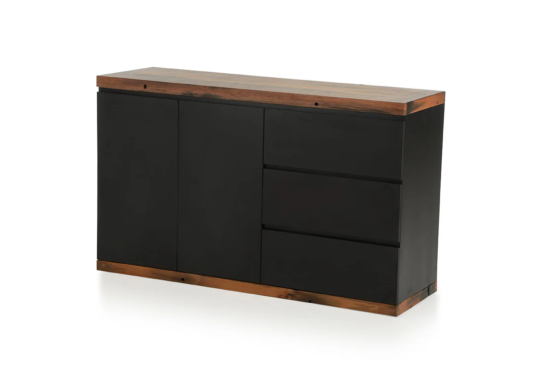 34' Black Mdf And Ship Wood Buffet By Homeroots - Image 2