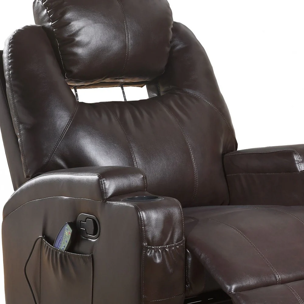 34" Brown Recliners By Homeroots - Image 4