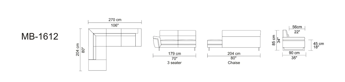 34' Brown Fabric Foam Wood and Steel Sectional Sofa By Homeroots - Image 4