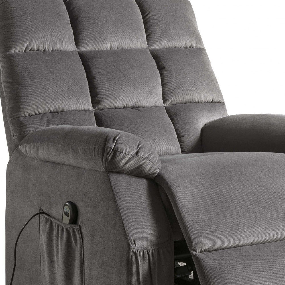 34" Gray Recliners By Homeroots - Image 3